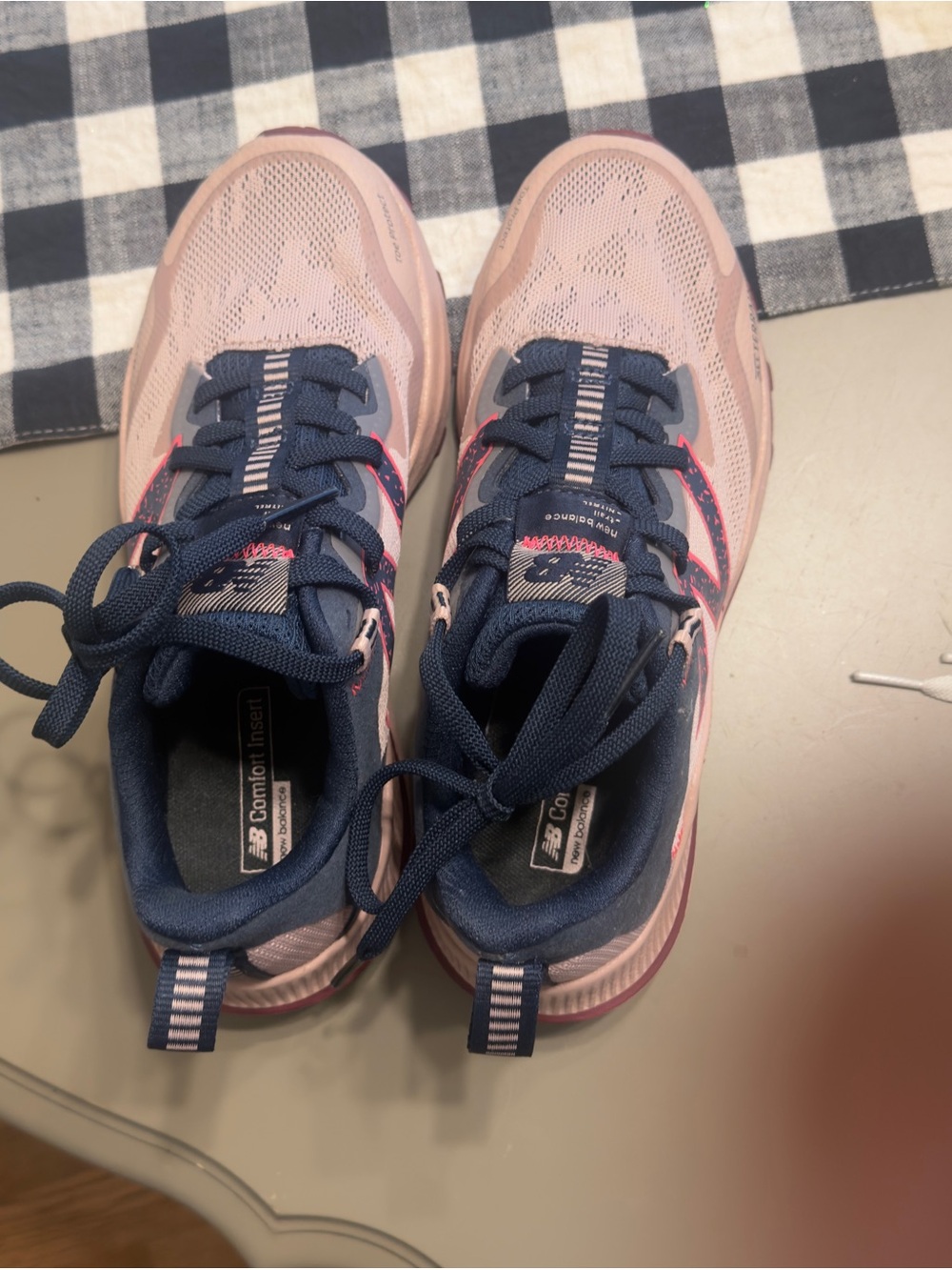 New Balance Pink and Navy Athletic Sneakers